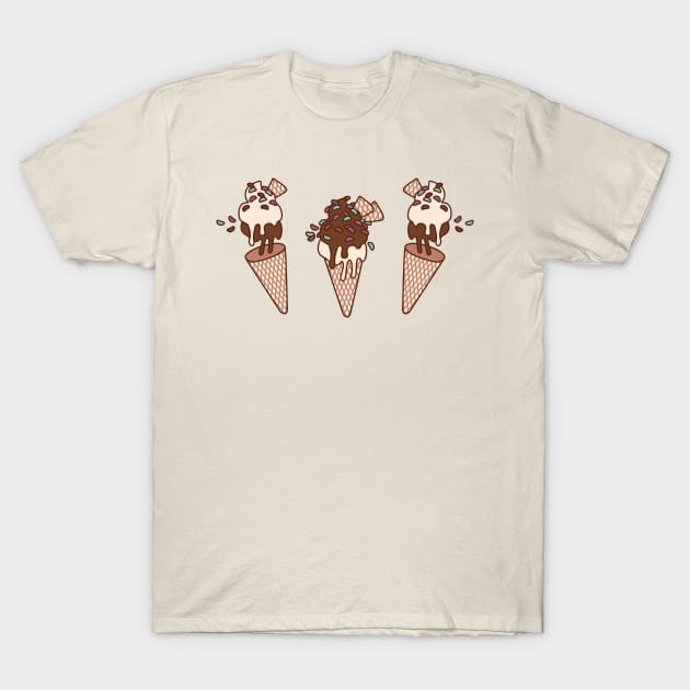 Chocolate Party Ice Cream T-Shirt by XOOXOO